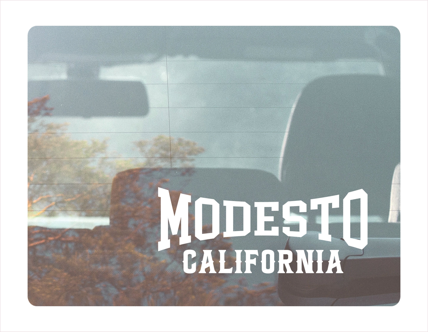 Modesto California white Decal Sticker