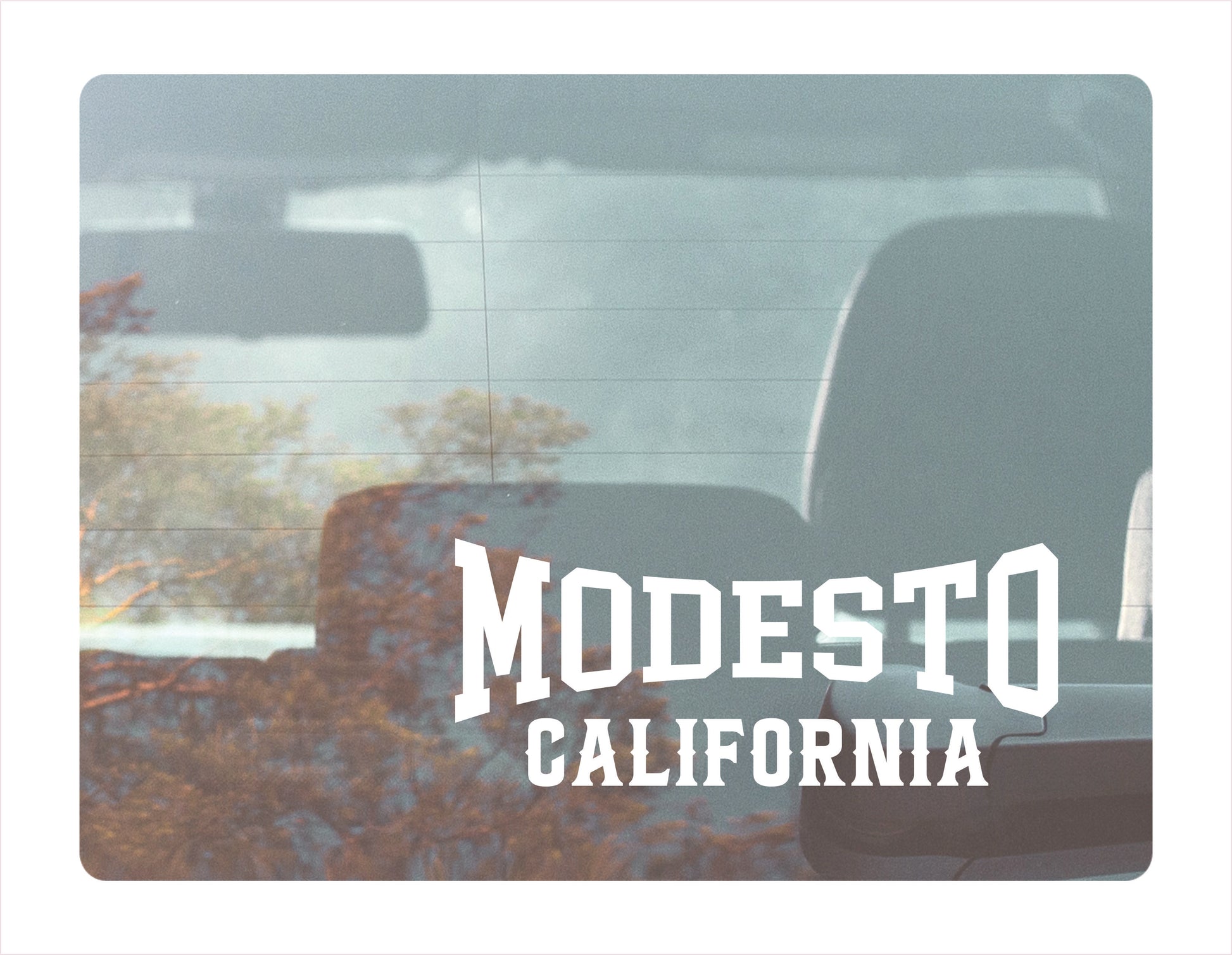 Modesto California white Decal Sticker