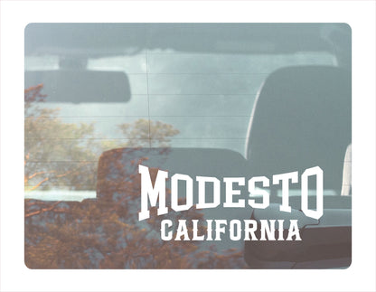 Modesto California white Decal Sticker
