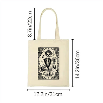 Mom skull tarot tote bag 2