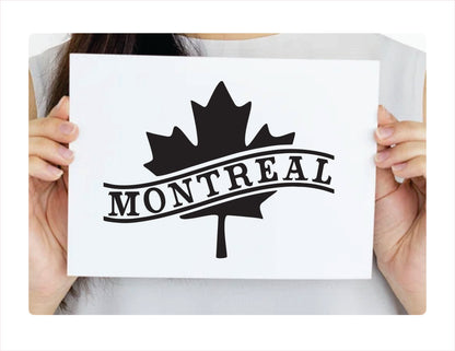 Montreal City Canada Black Decal Sticker 