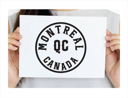 Montreal Quebec Canada Black Decal Sticker