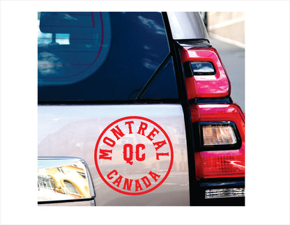 Montreal Quebec Canada Red Decal Sticker