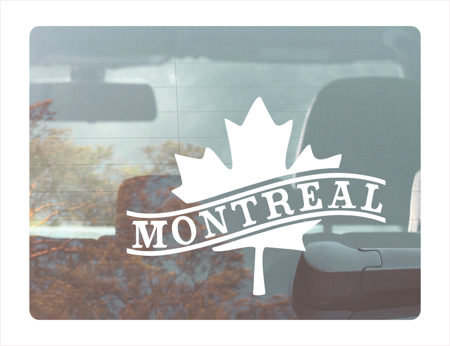 Montreal City Canada White Decal Sticker 