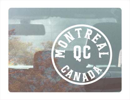 Montreal Quebec Canada White Decal Sticker