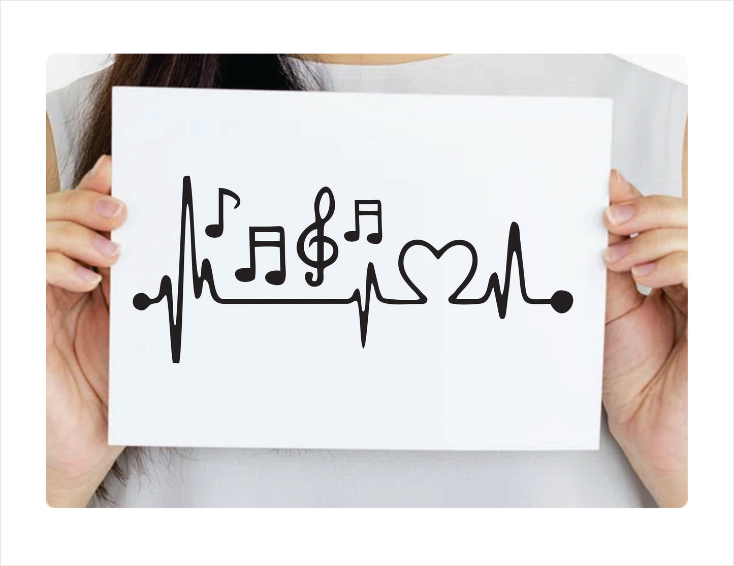 Music Notes Black Vinyl Decal Sticker