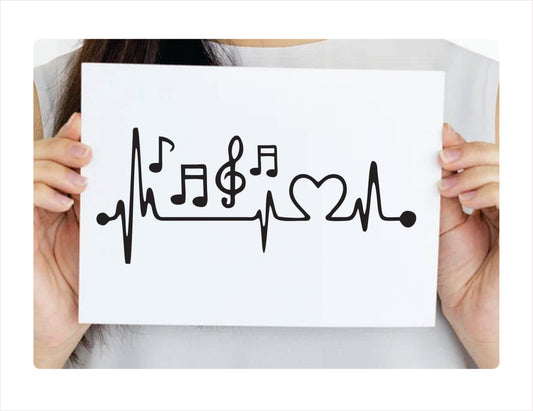 Music Notes Black Vinyl Decal Sticker