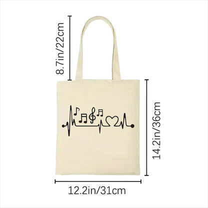 Music note tote bag 2