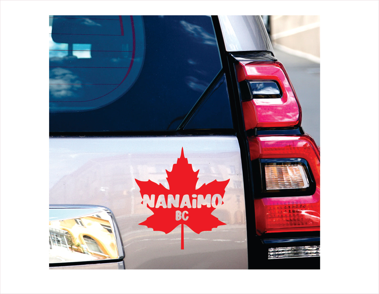 Nanaimo British Columbia maple leaf Canada Red Decal Sticker