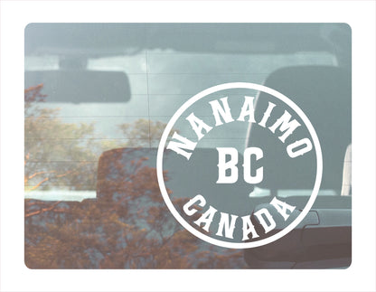Nanaimo British Columbia Canada White Decal Sticker 