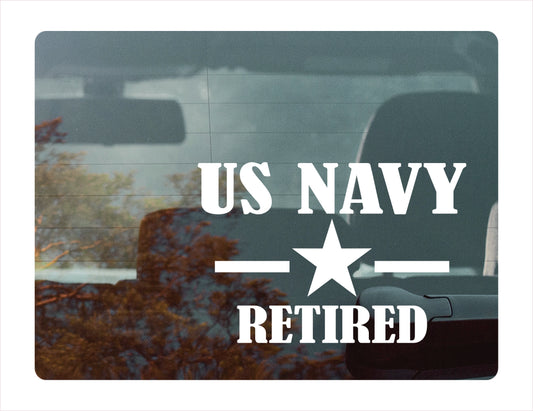 US Navy Retired Decal Sticker - FREE shipping