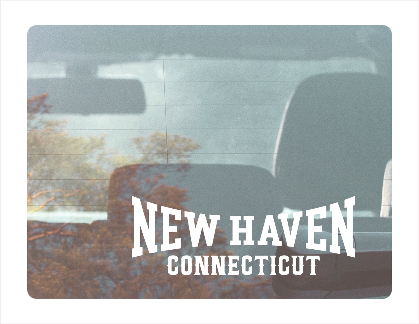 New Haven Connecticut white Decal Sticker