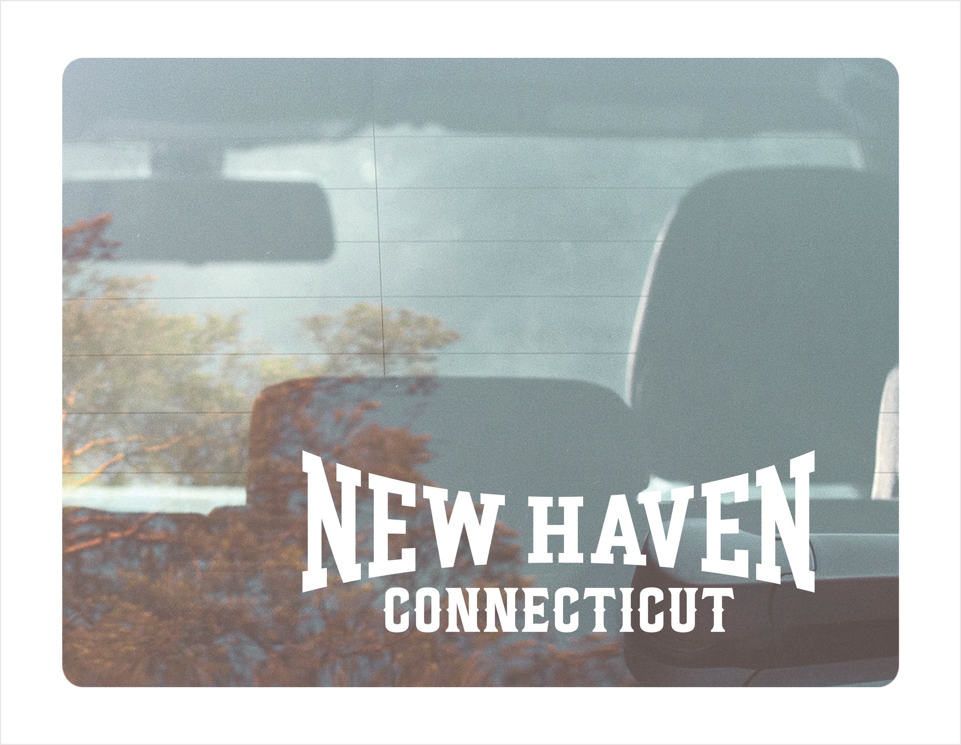 New Haven Connecticut white Decal Sticker