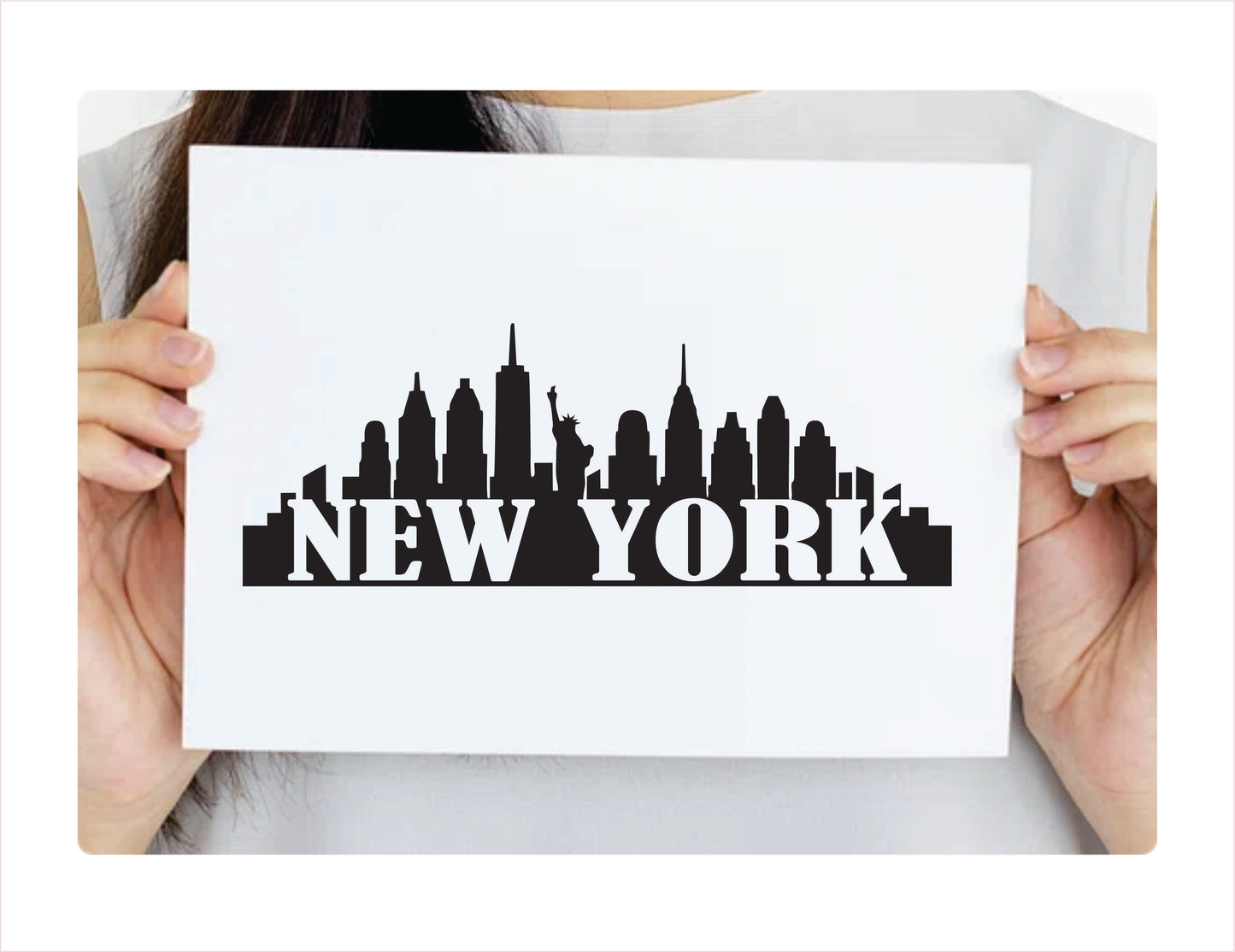 New York City Usa Black Decal Sticker