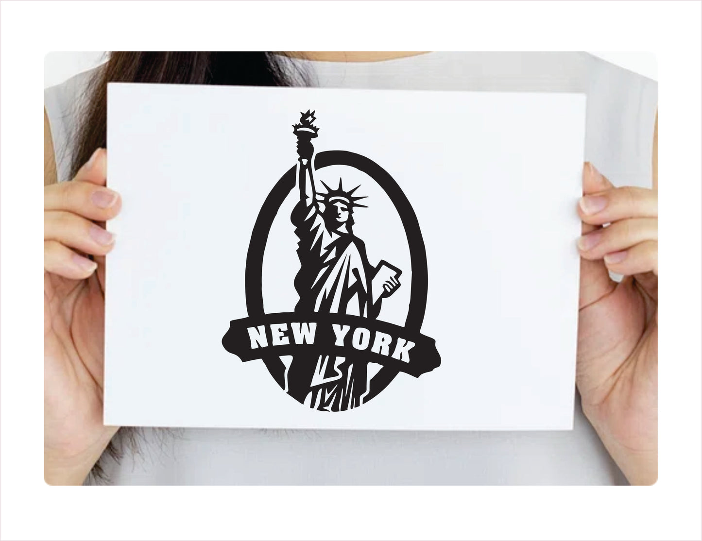 New York City black decal sticker