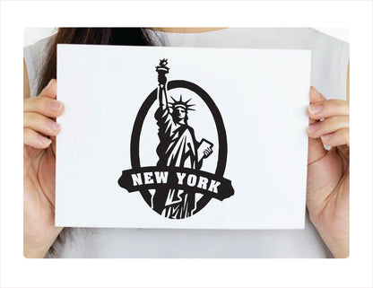 New York City black decal sticker