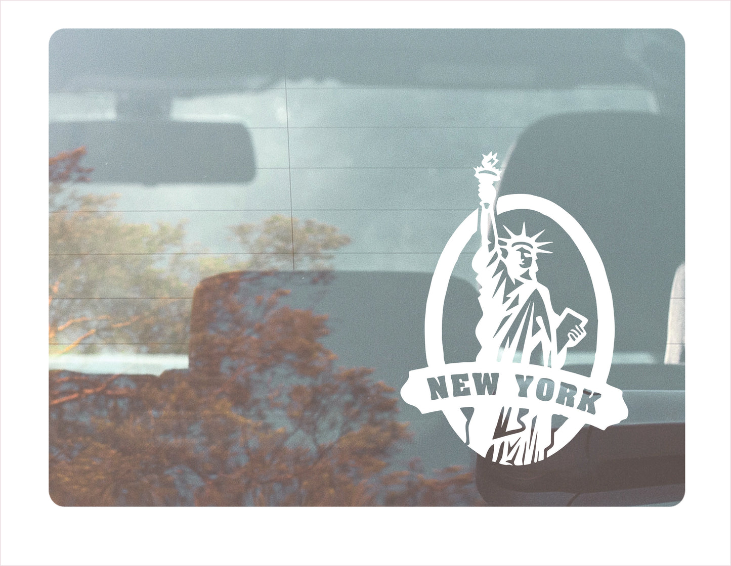 New York City white decal sticker