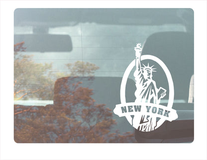 New York City white decal sticker