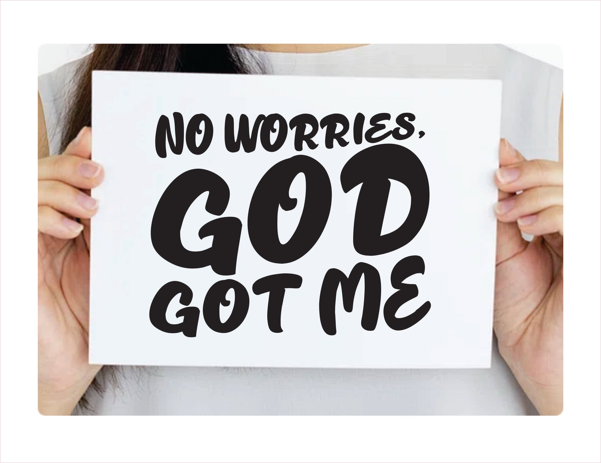 No worries God got me black decal sticker