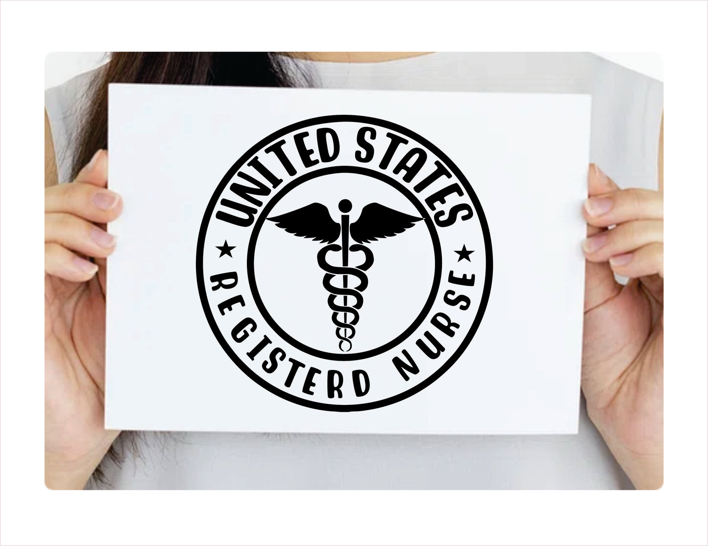 United States Registerd Nurse Decal Sticker - FREE shipping