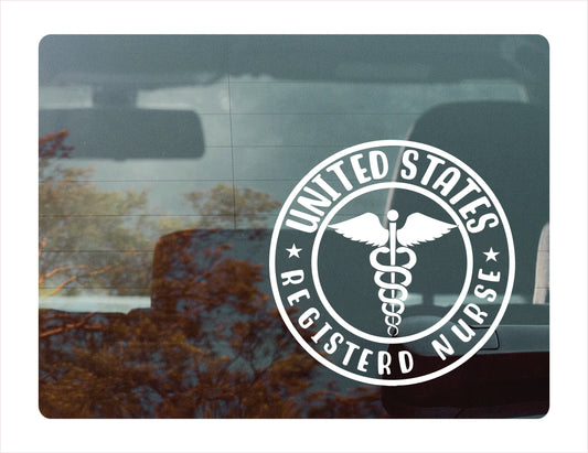 United States Registerd Nurse Decal Sticker - FREE shipping