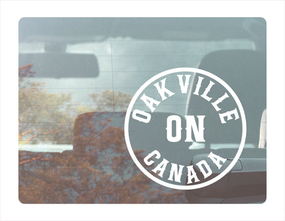 Oakville Ontario Canada White Decal Sticker