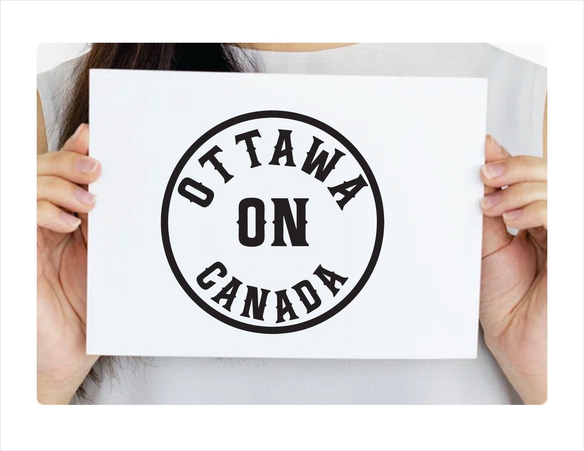 Ottawa Ontario Canada Black Decal Sticker