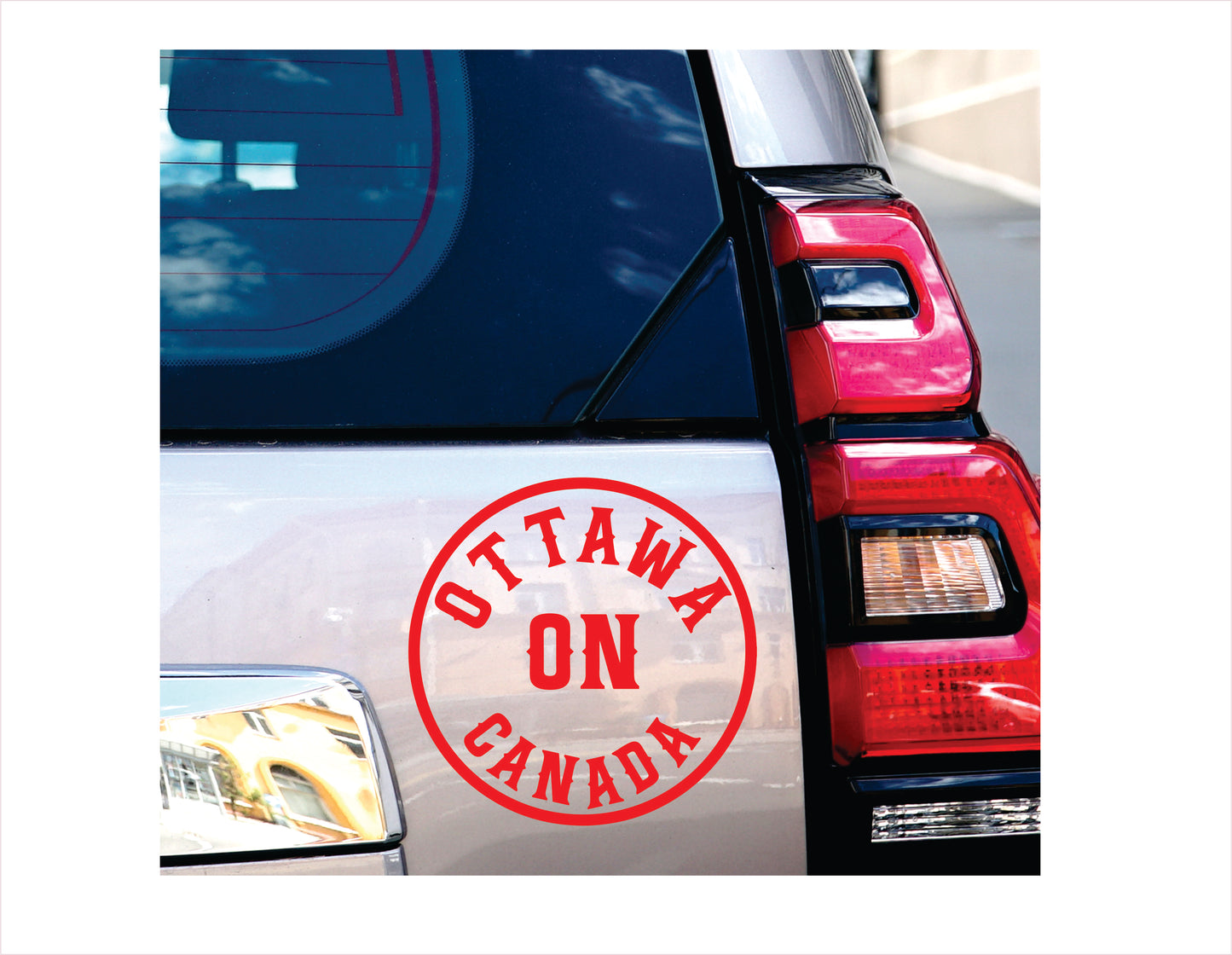 Ottawa Ontario Canada Red Decal Sticker
