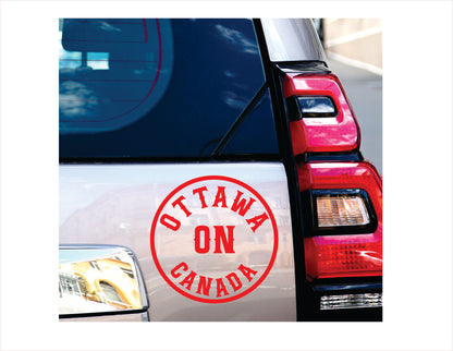 Ottawa Ontario Canada Red Decal Sticker