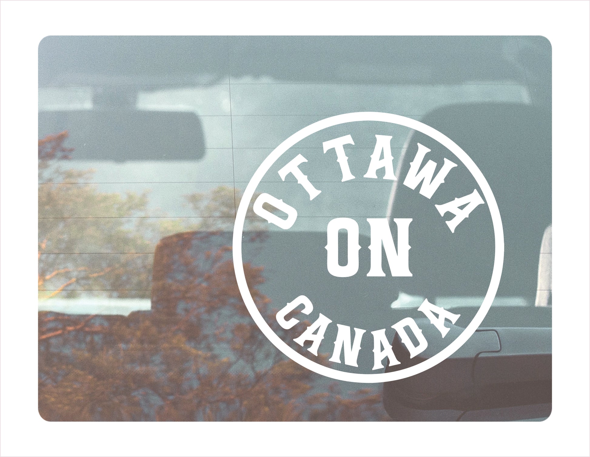 Ottawa Ontario Canada White Decal Sticker