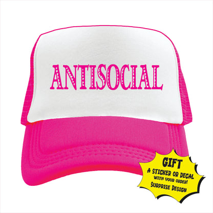 Antisocial Trucker Hat Cap