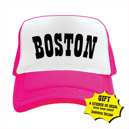 Boston Trucker Hat Cap