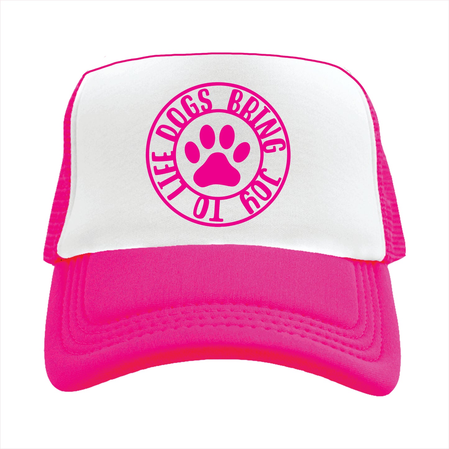 Dogs bring joy to life Trucker Hat Cap