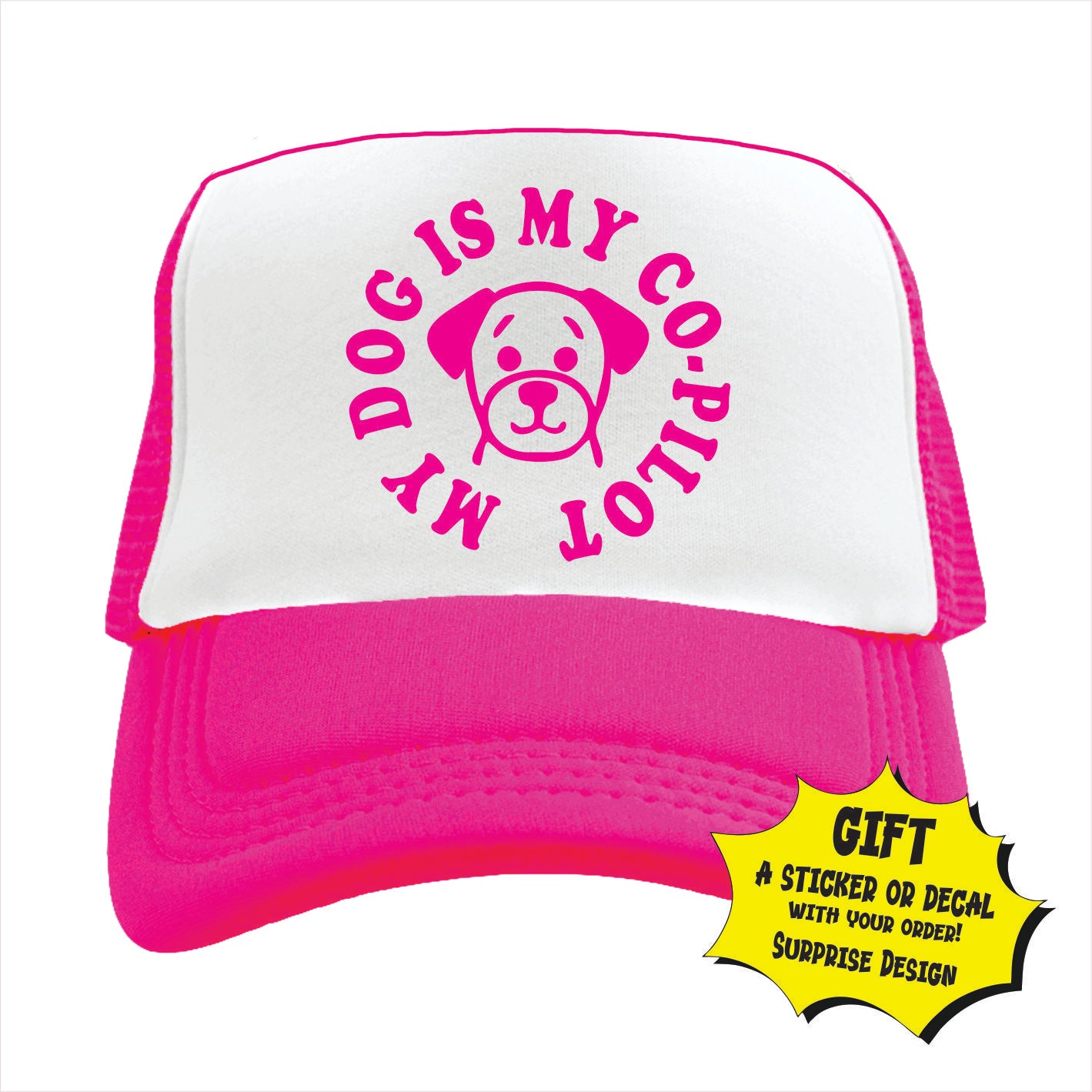 My Dog is my Co-Pilot Trucker Hat Cap