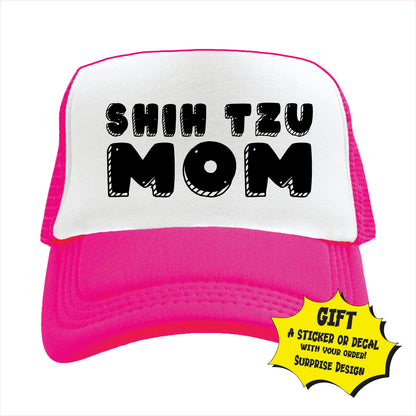 Shih Tzu Mom Trucker Hat Cap