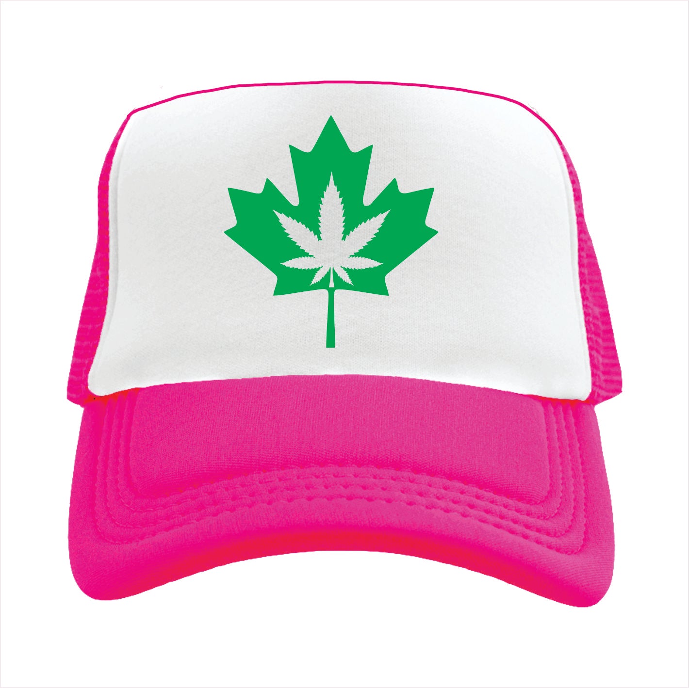 Cannabis Canadian Symbol Trucker Hat Cap