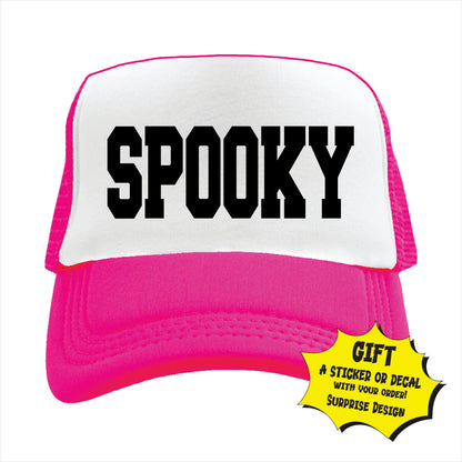Spooky Trucker Hat Cap
