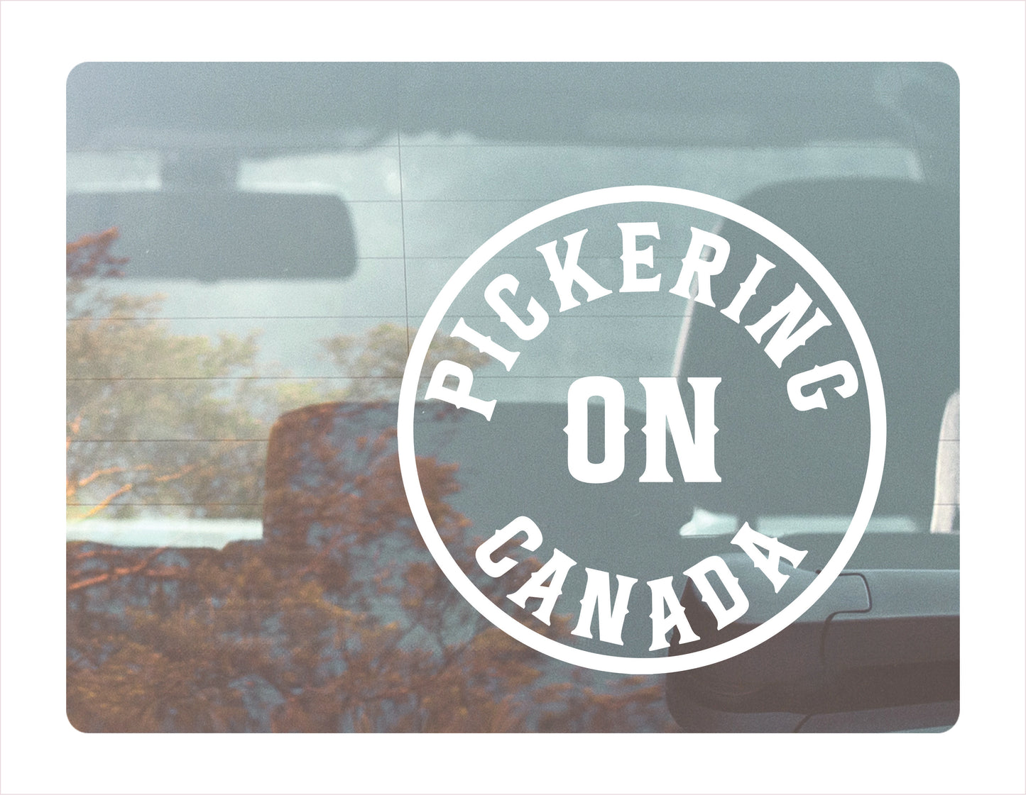 Pickering Ontario Canada White Decal Sticker