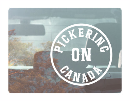Pickering Ontario Canada White Decal Sticker