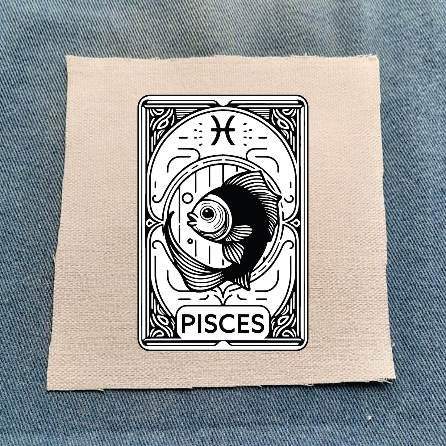 Pisces Zodiac White Patch