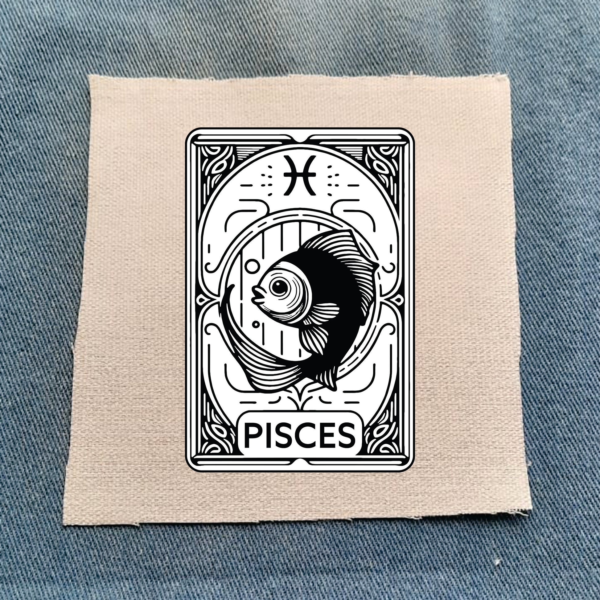 Pisces Zodiac White Patch