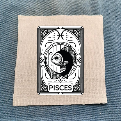 Pisces Zodiac White Patch