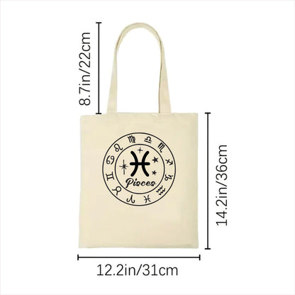 Pisces zodiac horoscope tote bag 2