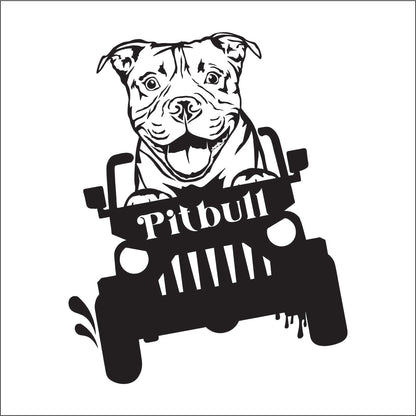 PITBULL DOG off road Vinyl Decal Sticker