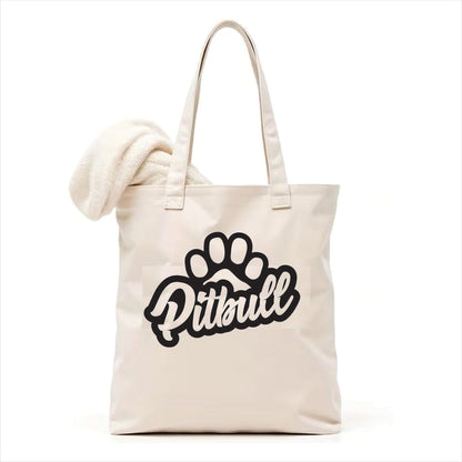 Pitbull dog paw tote bag 3