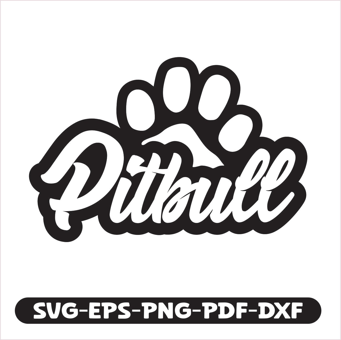 Pitbull Paw SVG EPS PNG PDF DXF Cutting