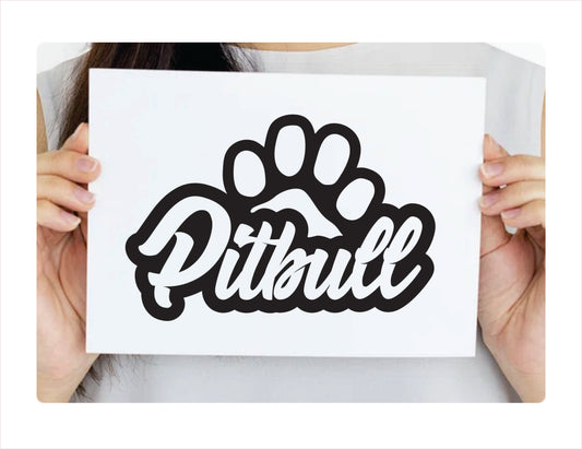 Pitbull Black Decal Sticker
