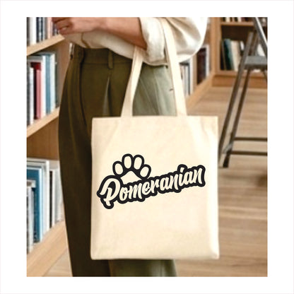 Pomeranian dog paw tote bag 1