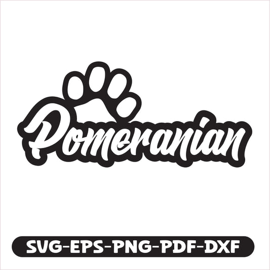 Pomeranian Paw SVG EPS PNG PDF DXF Cutting