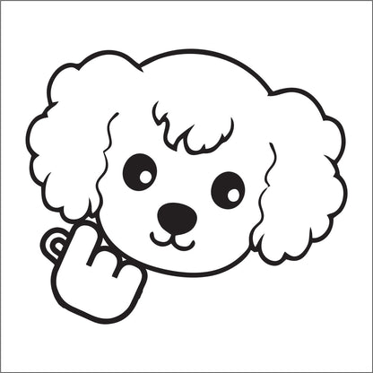 Poodle Vinyl Decal